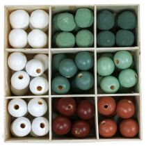 Produkt Drewniane koraliki/kulki do majsterkowania, zielone, różne kolory, Ø3 cm, 36 sztuk
