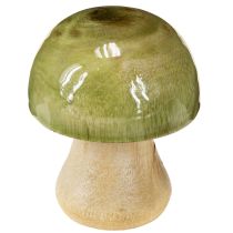 Produkt Drewniane grzyby, dekoracja jesienna, grzyby, zielony, czerwony, pomarańczowy, wys. 6,5 cm, 9 sztuk