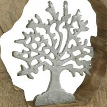 Deco rzeźba drzewo w drewnianej dekoracji stołu pierścieniowego do ustawienia 22×21×4cm