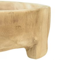 Produkt Dekoracyjna miska drewniana z nóżkami miska drewniana Paulownia Ø36cm