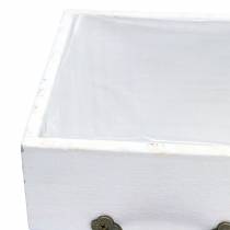 Produkt Donica drewniana szuflada biała 15x15/12x12cm zestaw 2 szt