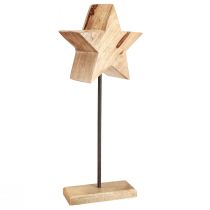 Produkt Drewniana gwiazda naturalna z dekoracją w kształcie gwiazdy w kształcie pręta 20x9,5x50cm