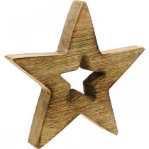 Produkt Drewniana gwiazda podpalana drewniana dekoracja Gwiazda świąteczna stojąca 15cm