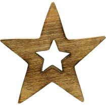Produkt Drewniana gwiazda podpalana drewniana dekoracja Gwiazda świąteczna stojąca 15cm