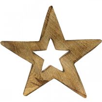Produkt Drewniana gwiazda podpalana Stojąca drewniana dekoracja świąteczna 28cm