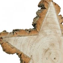 Krążek na drzewo, gwiazdka na świeczkę, dekoracja adwentowa, ozdobna taca z naturalnego drewna Ø23cm