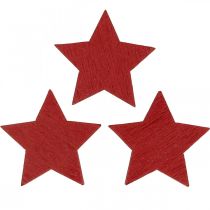 Produkt Drewniane gwiazdki czerwona posypka gwiazdki bożonarodzeniowe 3cm 72szt