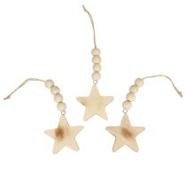Produkt Drewniana dekoracja w kształcie gwiazdy Wieszak dekoracyjny w kształcie gwiazdy z drewna, wypalana gwiazda 8×8×1cm