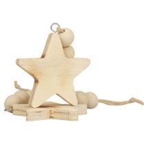 Drewniana dekoracja w kształcie gwiazdy Wieszak dekoracyjny w kształcie gwiazdy z drewna, wypalana gwiazda 8×8×1cm