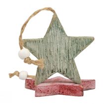 Gwiazdki drewniane gwiazdki dekoracyjne do zawieszania dekoracji vintage Ø6,5cm 10szt