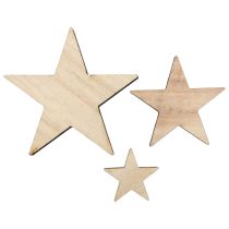 Produkt Drewniane gwiazdki dekoracja rozproszona świąteczna naturalna 3/5/7cm 29 szt