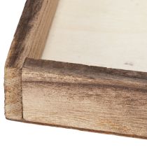 Produkt Drewniana taca, rustykalny design, idealna do dekoracji domu lub biura, 15 cm, 4 sztuki