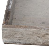Produkt Taca drewniana prostokątna, idealna do dekoracji balkonów i salonów, 30 cm, 4 sztuki