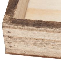 Produkt Prostokątna drewniana taca do sadzenia i dekoracji. Wszechstronne zastosowanie. Solidna konstrukcja. 30 cm. 4 sztuki.