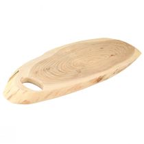 Produkt Taca drewniana z drewna akacjowego z krawędzią drzewa D36–45cm S15–21cm