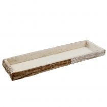Produkt Taca drewniana z korą naturalną bieloną 59×20cm 2szt