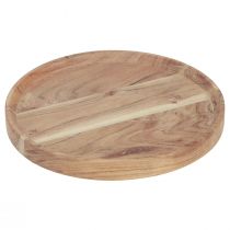 Produkt Taca drewniana okrągła taca z drewna akacjowego naturalna deska do krojenia Ø25cm