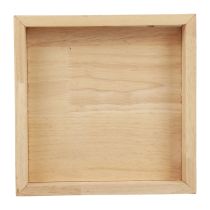 Taca drewniana ozdobna taca drewniana kwadratowa naturalna 25×25×3,5cm
