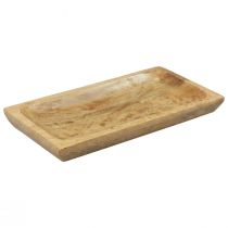 Produkt Taca drewniana prostokątna z naturalnego drewna mango 25x13x2,5cm