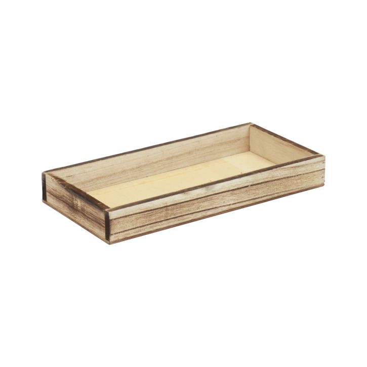 Taca drewniana płomieniowana dekoracyjna taca dekoracja stołu rustykalna 20×10×3cm
