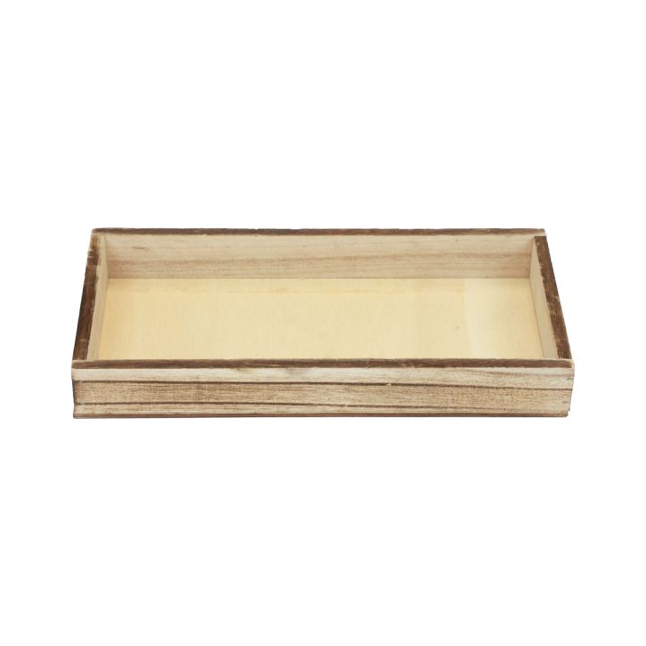 Taca drewniana płomieniowana dekoracyjna taca dekoracja stołu rustykalna 20×10×3cm