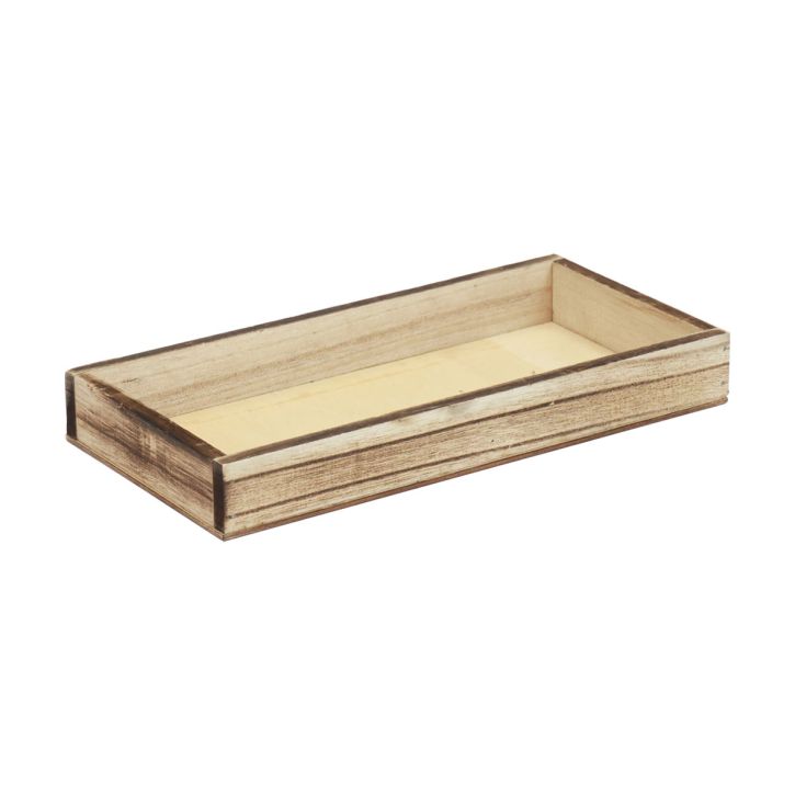 Drewniana taca dekoracyjna płomieniowana, dekoracyjna taca na stół w stylu rustykalnym 24×12×3cm