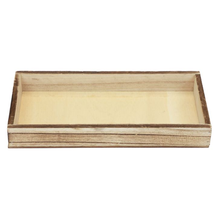 Drewniana taca płomieniowana dekoracyjna taca dekoracja stołu rustykalna 30×15×3cm