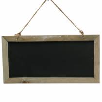 Produkt Tablica łupkowa z krawędzią drewnianą do zawieszenia naturalna 30x15cm 5 szt