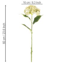 Produkt Sztuczny kwiat hortensji z długą łodygą i liśćmi, 60 cm