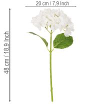 Produkt Sztuczny kwiat hortensji z długą łodygą do dekoracji, 48 cm