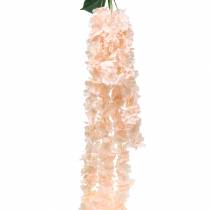 Wianek dekoracyjny kwiatowy sztuczny morelowy 135cm 5 pasm