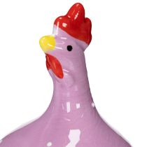 Produkt Ceramiczna figurka kurczaka do kolorowych dekoracji wielkanocnych w salonie i na stołach, 10,5 cm, 4 sztuki