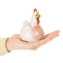 Produkt Ceramiczne figurki kurczaków do salonu, urocza ozdoba wielkanocnego stołu w domu, 11 cm, 2 sztuki