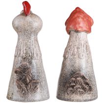 Produkt Ceramiczne dekoracyjne kurczaki Wielkanocny kogut i kura H20/22cm 2 sztuki