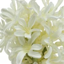 Sztuczny hiacyntowy biały sztuczny kwiat 28 cm pakiet 3 szt.