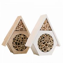 Hotel dla owadów Plaster miodu Hotel dla pszczół Drewno Biały Naturalny W18,5 cm 2szt