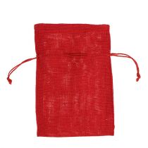Worki jutowe czerwone 16cm x 24cm 10szt.