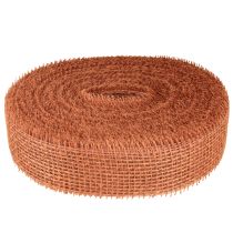 Produkt Wstążka jutowa czerwono-pomarańczowa, siateczkowa, juta, ekologiczna, terakota, szer. 5cm, dł. 40m