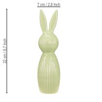 Produkt Ceramiczna figurka zająca wielkanocnego w kolorze pastelowej zieleni, dekoracja stołu, 22 cm, 2 sztuki