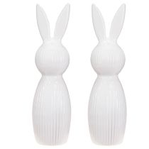 Produkt Prosta figurka królika jako element dekoracyjny do nowoczesnych aranżacji wiosennych, 22 cm, 2 sztuki