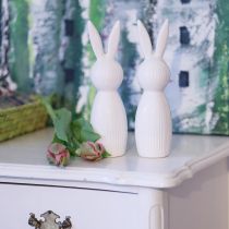 Produkt Prosta figurka królika jako element dekoracyjny do nowoczesnych aranżacji wiosennych, 22 cm, 2 sztuki