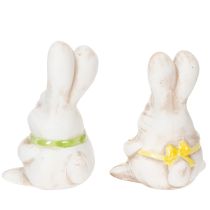Produkt Figurki Zajączka Wielkanocnego, ręcznie malowane ceramiczne dekoracje, zabawny wzór do dekoracji wielkanocnych, 11 cm, 4 sztuki