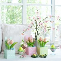 Produkt Zając z drutu jako otwarty element dekoracyjny do nowoczesnych pomysłów na wiosnę i Wielkanoc, 16 cm, 3 sztuki