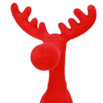 Produkt Stołek Edge Elk Dekoracja świąteczna Flokowane 31 cm Czerwony 3 szt.