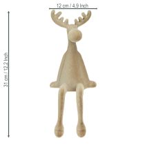Produkt Ełk flokowane brzegi sittera brązowe 31cm 3 sztuki