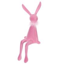 Produkt Ozdoba wielkanocna w kształcie zajączka, półka z boa z piór, do kredensu lub półki, 36 cm, 2 sztuki