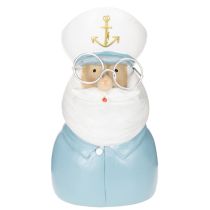 Produkt Figurka kapitana, dekoracja morska w okularach i kapeluszu, 16 cm