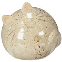 Produkt Ceramiczna figurka dekoracyjna kota, okrągła do salonu lub sypialni, 13 cm