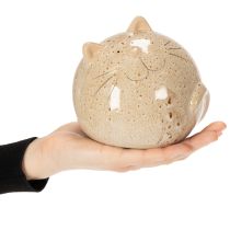 Produkt Ceramiczna figurka dekoracyjna kota, okrągła do salonu lub sypialni, 13 cm