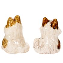 Produkt Ceramiczne figurki dekoracyjne w kształcie kotów, zabawne figurki zwierząt do dekoracji salonu, 8 cm, 4 sztuki